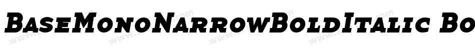 BaseMonoNarrowBoldItalic Bold Italic字体转换